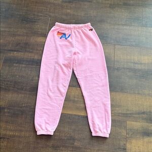 Pink Aviator Nation Logo Sweatpants